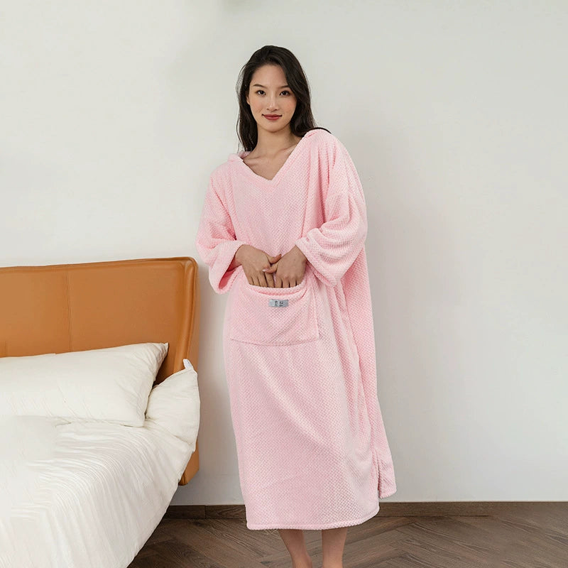 CottonCozy LuxeWrap: X-Long Wearable Bathrobe