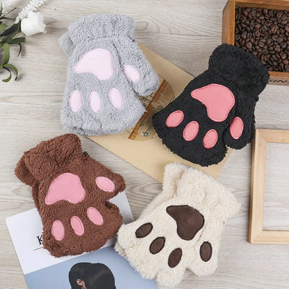 Cat Paw Fingerless Gloves