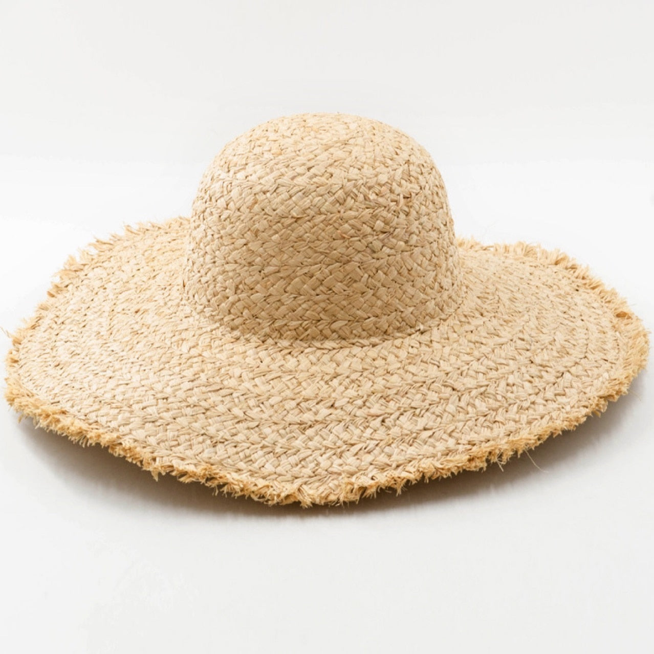 Wide Brim Fringed Sun Hat