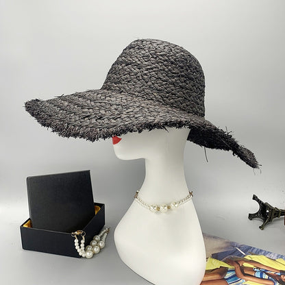 Wide Brim Fringed Sun Hat