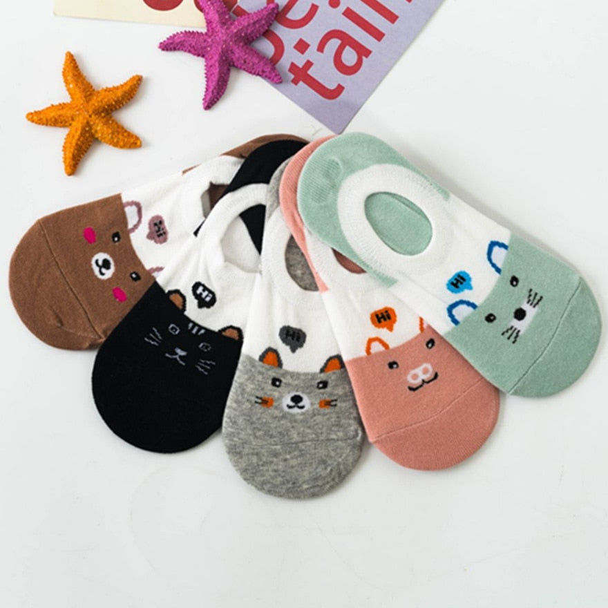 Animal Ankle Socks (5 Pair)