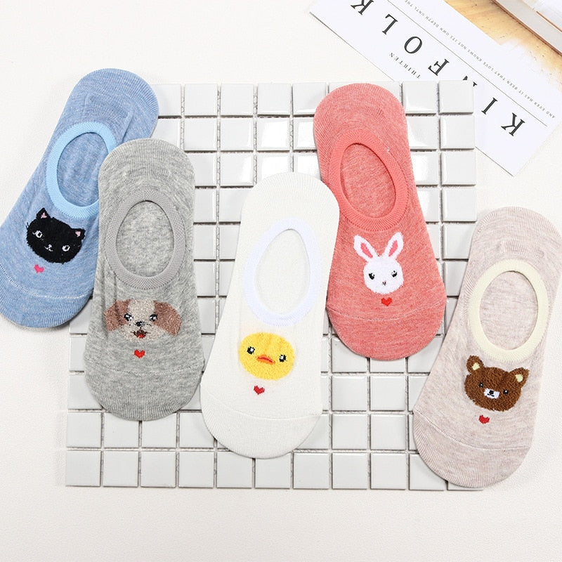 Animal Ankle Socks (5 Pair)