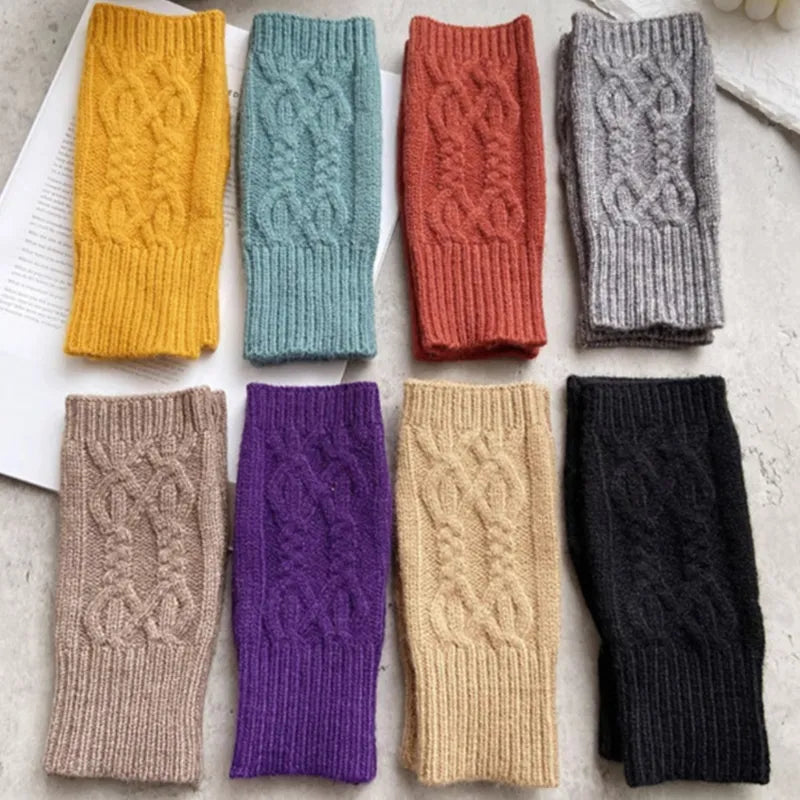 Fingerless Knitted Mittens