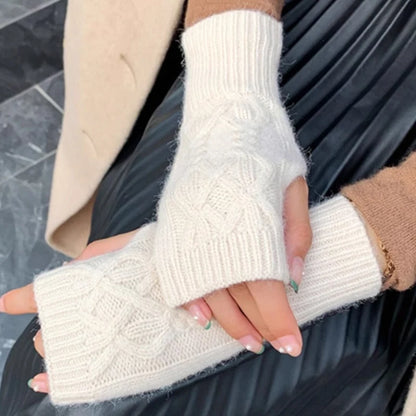 Fingerless Knitted Mittens