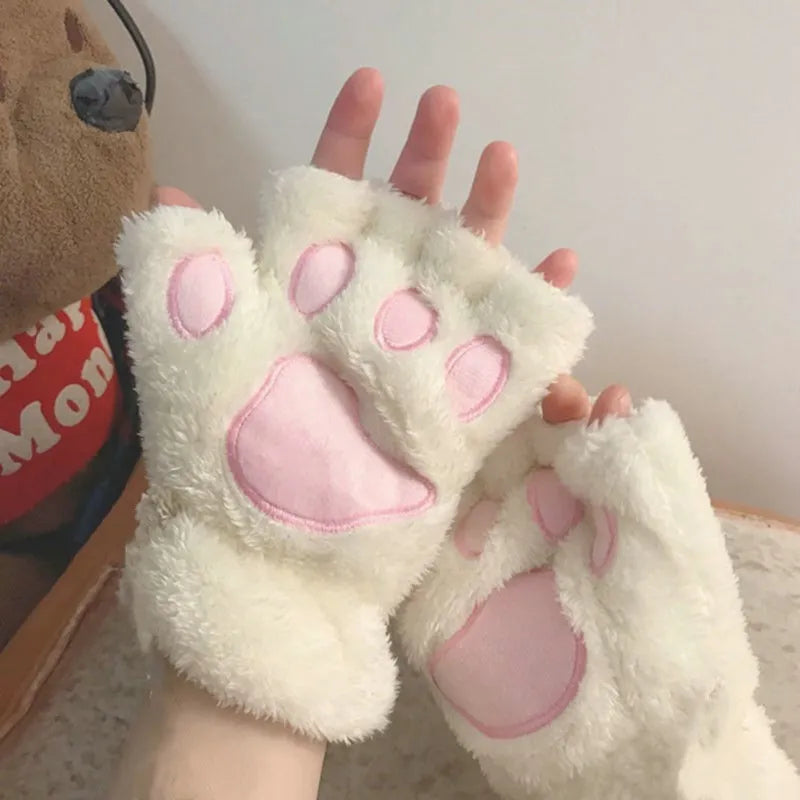 Cat Paw Fingerless Gloves