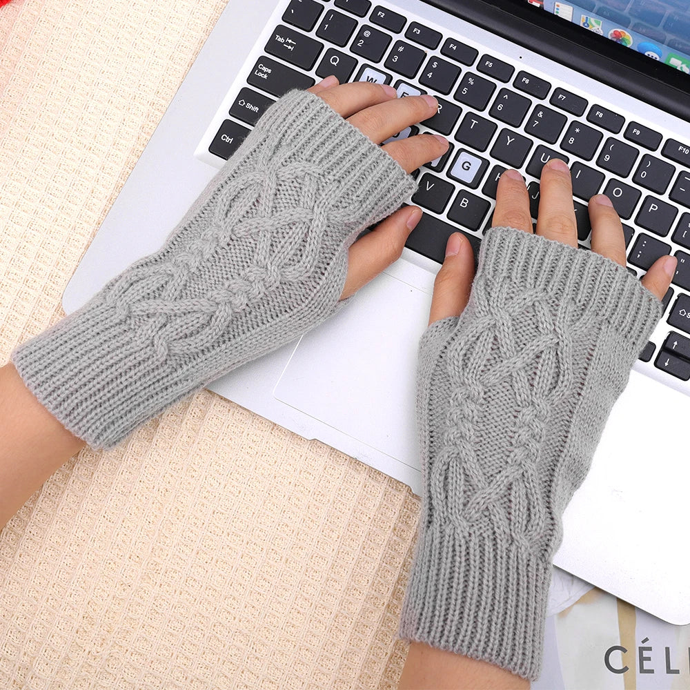 Fingerless Knitted Mittens